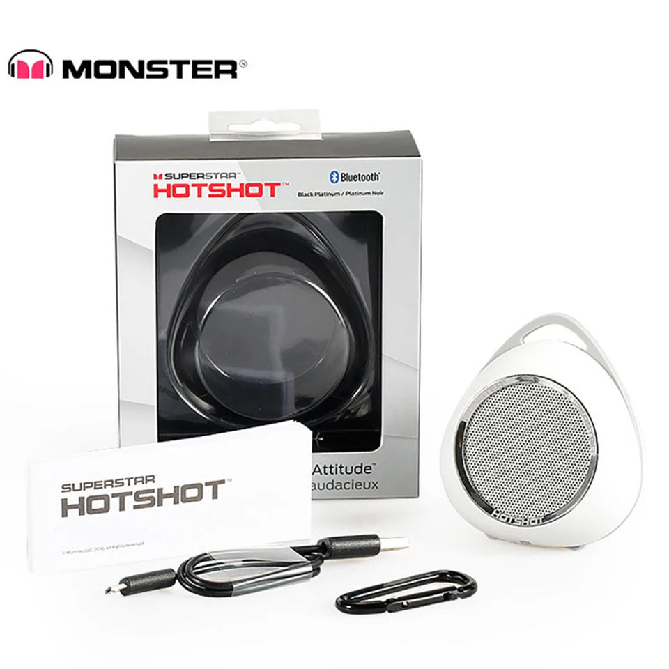 Monster SuperStar HotShot Wireless Bluetooth Speaker Waterproof Outdoor Car Mini Portable Speaker with Mic Deep Bass Sound Music Monster SuperStar HotShot Wireless Bluetooth Speaker Waterproof Outdoor Car Mini Portable Speaker with Mic Deep Bass Sound Music