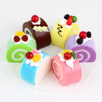 

6pcs Simulation PU Cream Cupcake bread Pretend Play Kids Toys Party Birthday cake wedding Decoration