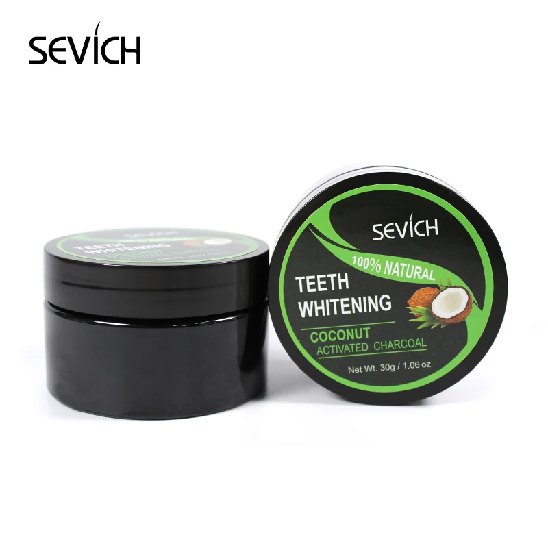 Sevich 30 г угольный отбеливающий порошок для зубов органический активированный бамбуковый кокосовый зуб порошок натуральный отбеливание зубов Уход за полостью рта