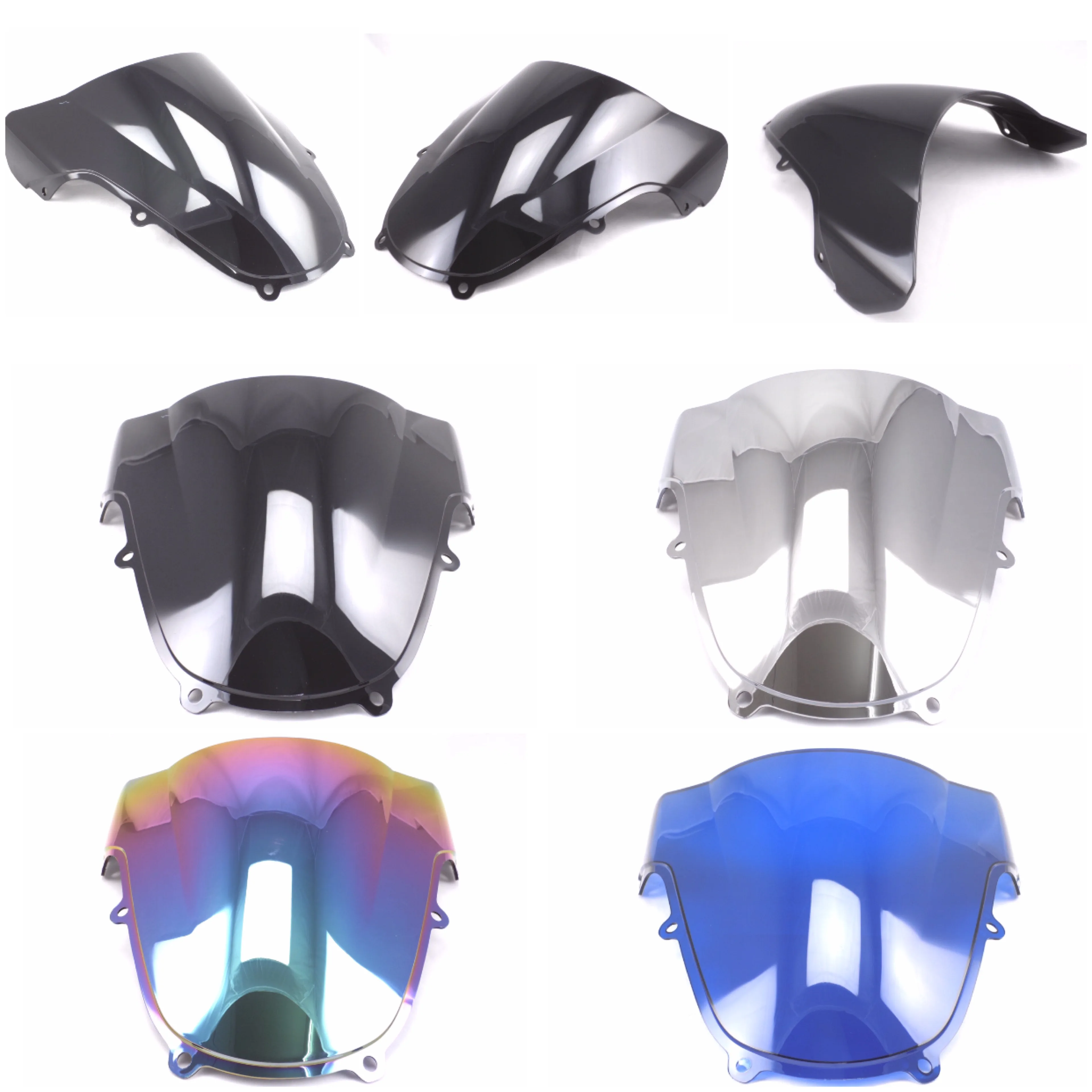 Ветровое стекло для мотоцикла Suzuki GSXR 600 750 1000 K1 K2 2000 2001 2002 2003 черное|Козырьки от