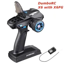 Dumborc x6 rc transmissor 2.4g 6ch com receptor x6fg rc carro acessório de controle remoto barco tanque rc veículo modelo brinquedo peças