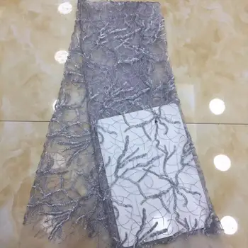 

New Design blue African Lace Fabric Wholesale French Lace Fabric green High Quality Nigerian Tulle Sequins Lace Fabric