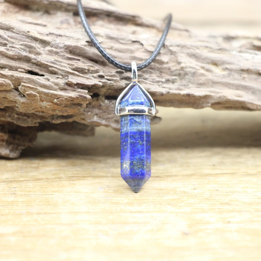 Collana Regolabile Con Bastoncino Di Cristallo Naturale E Pietre Chakra – Guarigione E Reiki - Foto 2