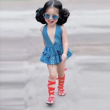

Backless Baby Girls Dresses Summer 2020 Cute Fashion Baby Girl Summer Clothes Ruffle Sleeveless Roupa Infantil Menina Baby Dress