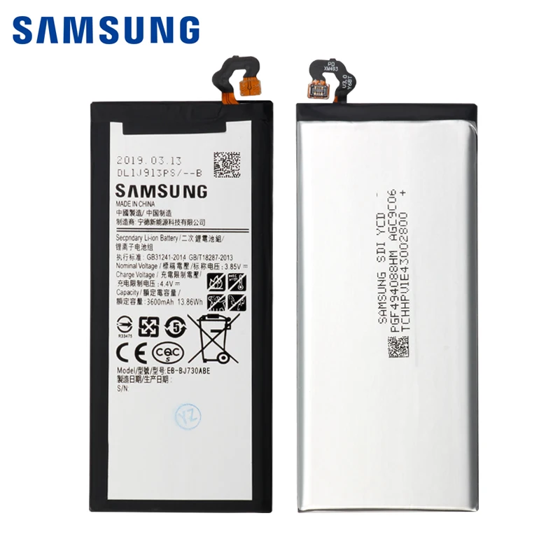 Оригинальная батарея samsung EB-BJ730ABE 3600 мА-ч для samsung GALAXY J7 Pro SM-J730F SM-J730FM J730F J730G J730DS J730GM J730K