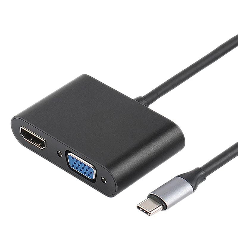 USB C к HDMI 4K VGA адаптер 3 1 type видео конвертеры для 2017 Новый Macbook Pro/Chromebook Pix|Адаптеры