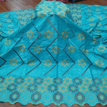 

African Lace Fabric 2020 High Quality Cotton Embroidery Nigerian Bazin Riche Getzner Fabric French Lace Fabric