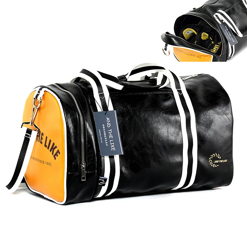 

Men's Luggage Travel Bags pu Leather Duffle Bag Suitcase Sports Gym Tote Carry on Luggage Fitness Shoulder Bags Big/Weekend Bags