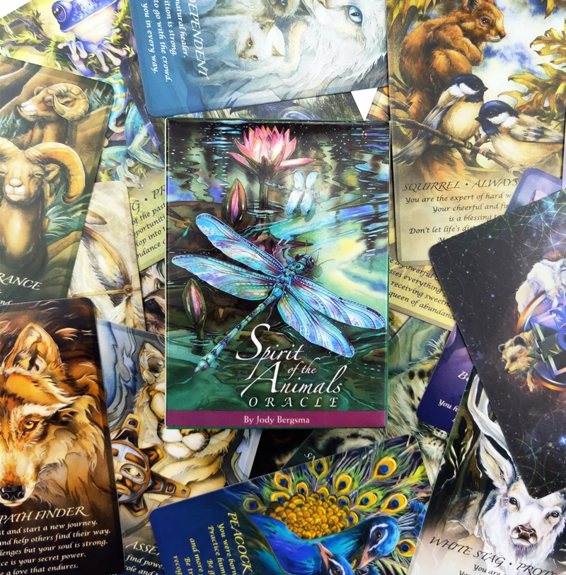 

2020 New spirit of animal oracle cards Full English mysterious fortune tarot cards game for girls family card game