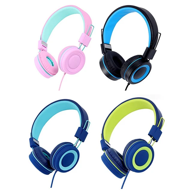 Auriculares infantiles para niños pequeños, volumen limitado.(verde)