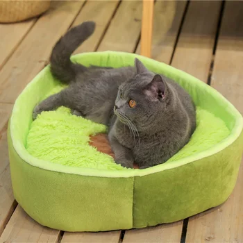 

Creative Avocado-shape Warm Cozy Pet Cat Beds House Sleeping Bag removable,washable and portable indoor with thick cushion