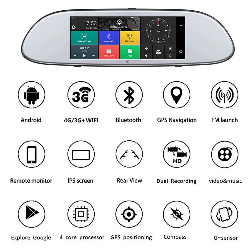 Gps автомобильный монитор MP4 bluetooth сенсорный экран Android