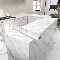 Marble Peel and Stick Wallpaper, Vinyl PVC Self-Adhesive Waterproof Faper, For Kitchen, Bathroom, Tabletop, Counter Decoration