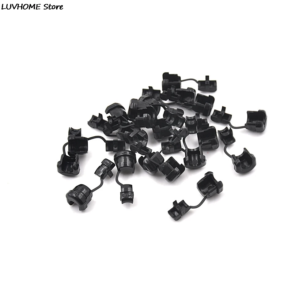 Strain Relief Bushings 6N-4 Strain Relief Bushing SJT 18AWG T = 0.5~1.6mm Nylon Black 20 PCS