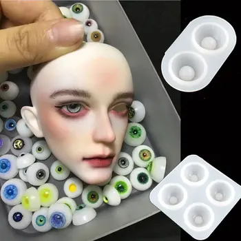

Handmade All Sizes Ball-Jointed Doll Eye Resin Mold Eyeballs Half Round Doll Eyes Resin Casting Mold Art Craft Jewelry Tool