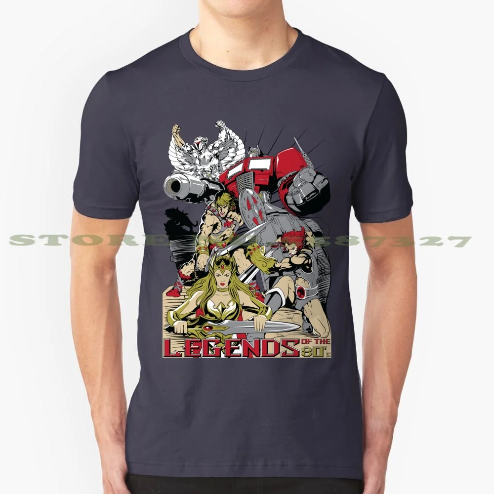 Legends Of The 80'S Fashion Vintage Tshirt Magliette He Man She Ra Thundercats Silverhawks