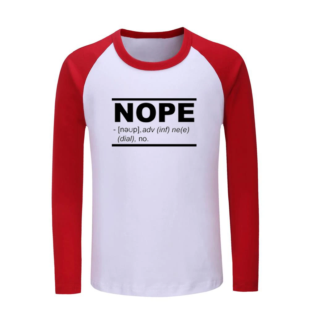 Детские футболки с принтом «Nope Phonetic symbol» и принтом «Nope» Детские футболки с графическим принтом топы с длинными рукавами для мальчиков и девочек