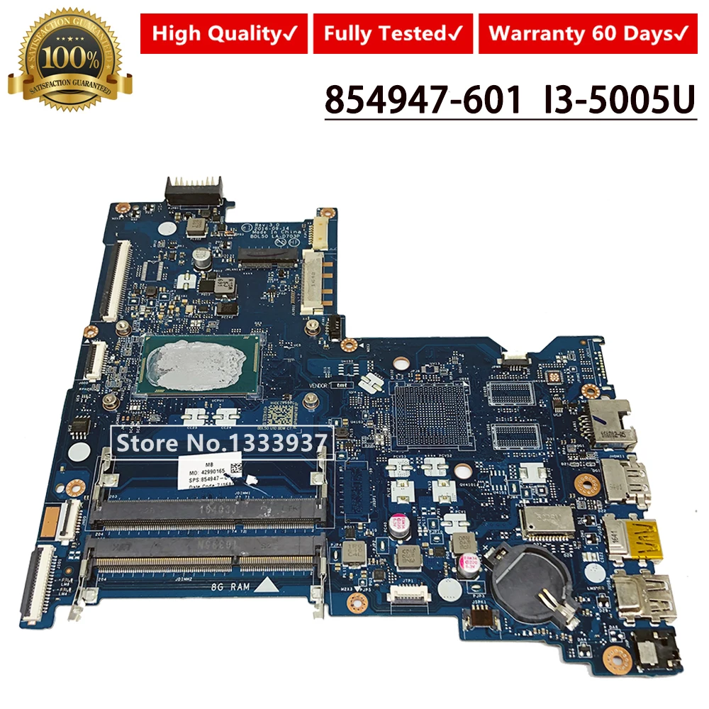Most effective  BDL50 LA-D703P SR244 i3-5005U Mainboard For HP 15-AY 250 G2 G5 Laptop Motherboard 854947-601 854947