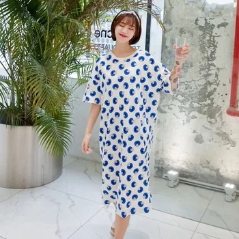 

100% Cotton Women Nightgown Sleeping Dress Summer Nightdress Ladies Home Clothes Sleepwear Night Dress Ropa Para Dormir De Mujer