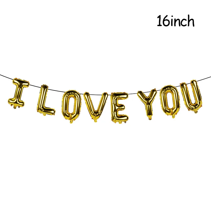 gold love letter 16 дюймов золотистые воздушные шары из фольги с надписью «Любовь» в форме сердца/воздушные шары висит розовой мишкой подарок для Обручение Свадебные украшения День Святого Валентина Декор - Цвет: gold love letter