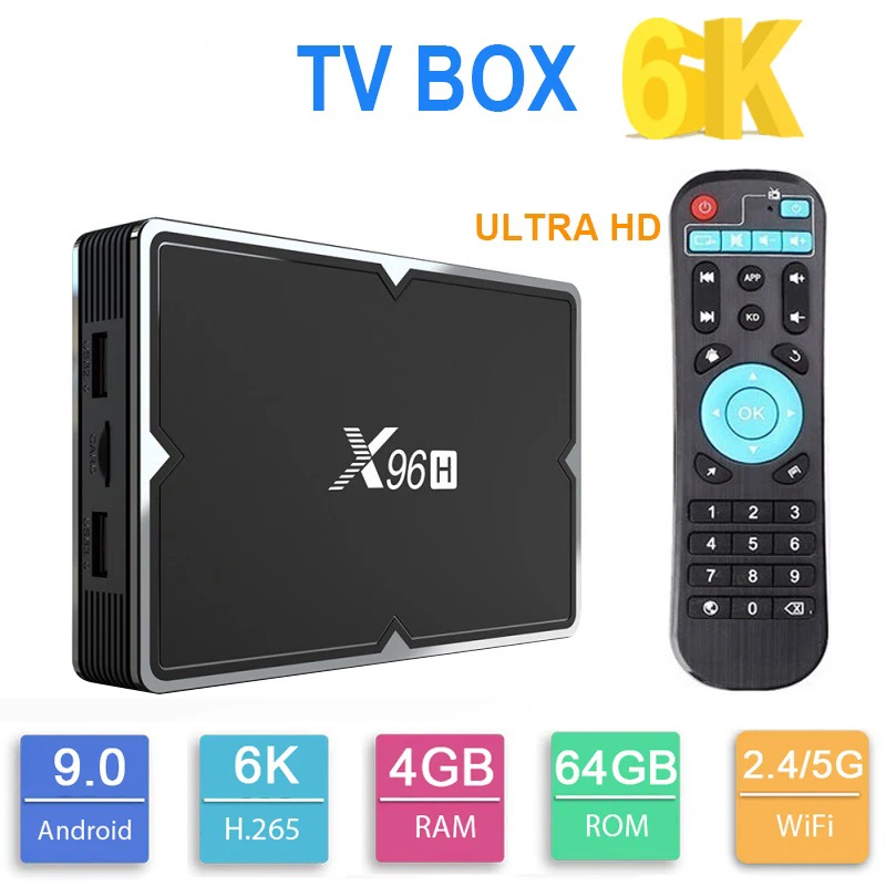 Best Scandinavia Iptv x96h android 9 tv box 2.4G/5G WiFi 4K 1080 1 year free Nordic Sweden Norway Albania subscription Iptv Box
