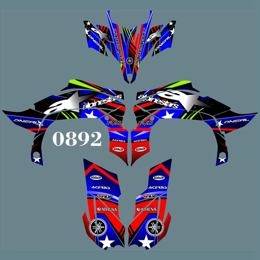 

For YAMAHA YFZ450R 2009-2013 Graphics Decals Stickers Custom Number Name 3M Full Motorcycle Backgrounds Stickers Accessories