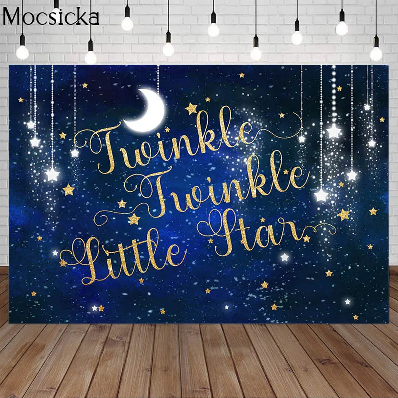 Twinkle Little Star Fondali Fotografia Per Neonato 1 ° Compleanno Puntelli Star Ry Dream Moon Star S Bambino Ritratto Foto Sfondo
