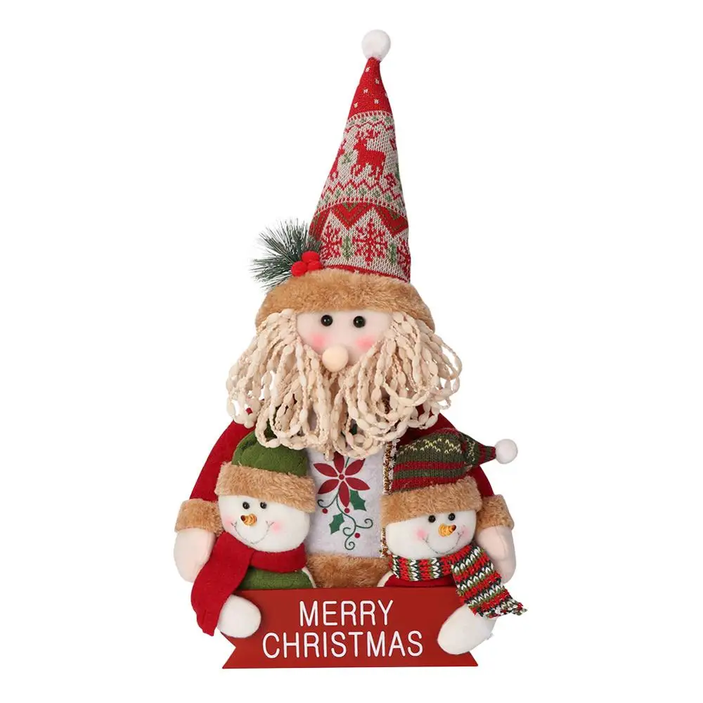 Santa claus Теплые детские войлочные украшения для новогодней елки, подарочный пакет в бумажной коробке, рождественские носки, вечерние товары для дома - Цвет: Santa claus
