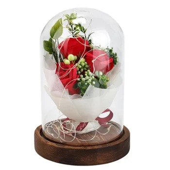 

Enchanted Flower With LED Light &Red Roses Valentine's Day Gift Best Romantic Surprise Gifts For Girlfriend Wife Women Bouquet