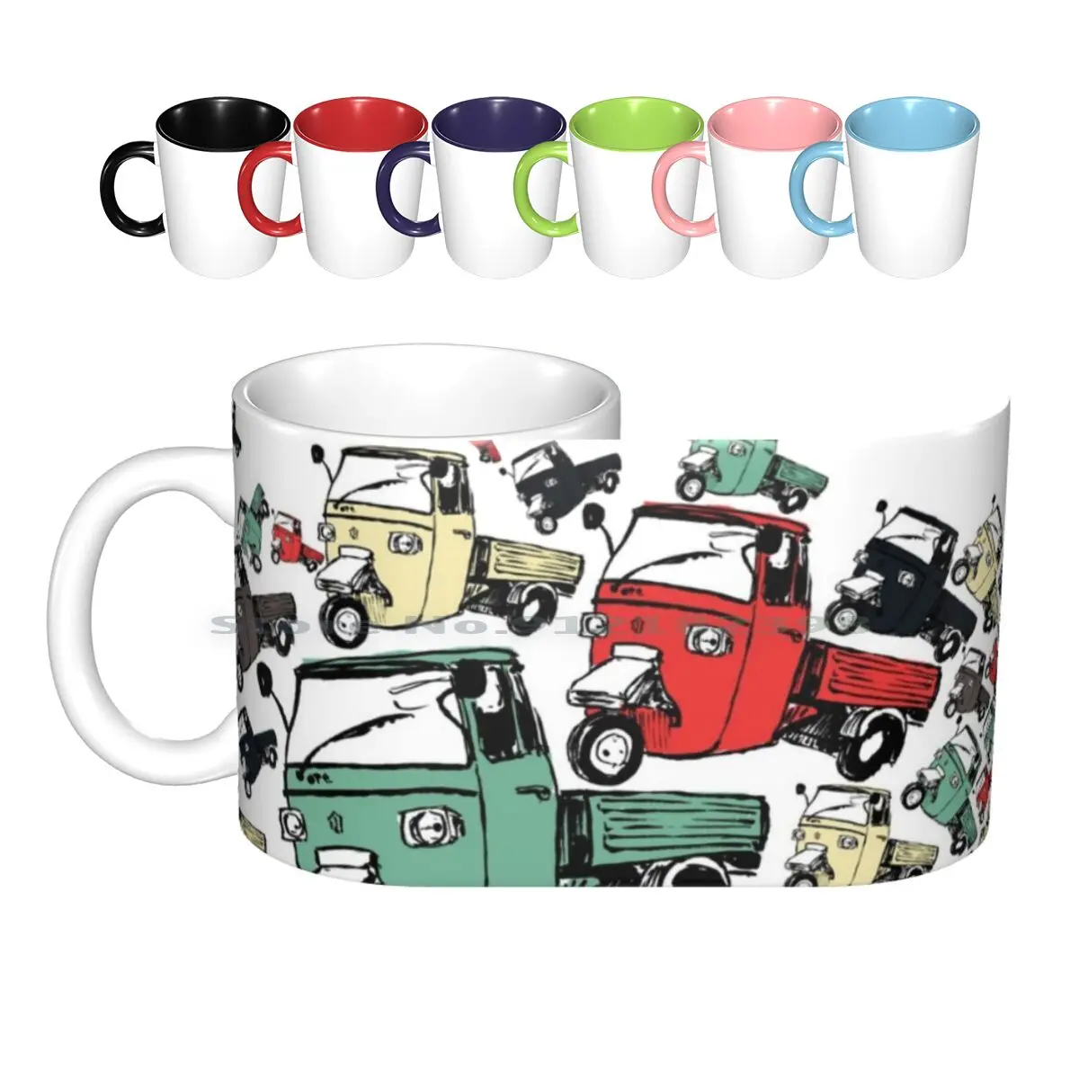 Tazze In Ceramica Alveare Tazze Da Caffè Tazza Da Tè Al Latte Scooter Ape Apecross Motor Moto Moto Italiana Italia Italia Simbolo Stile Italiano