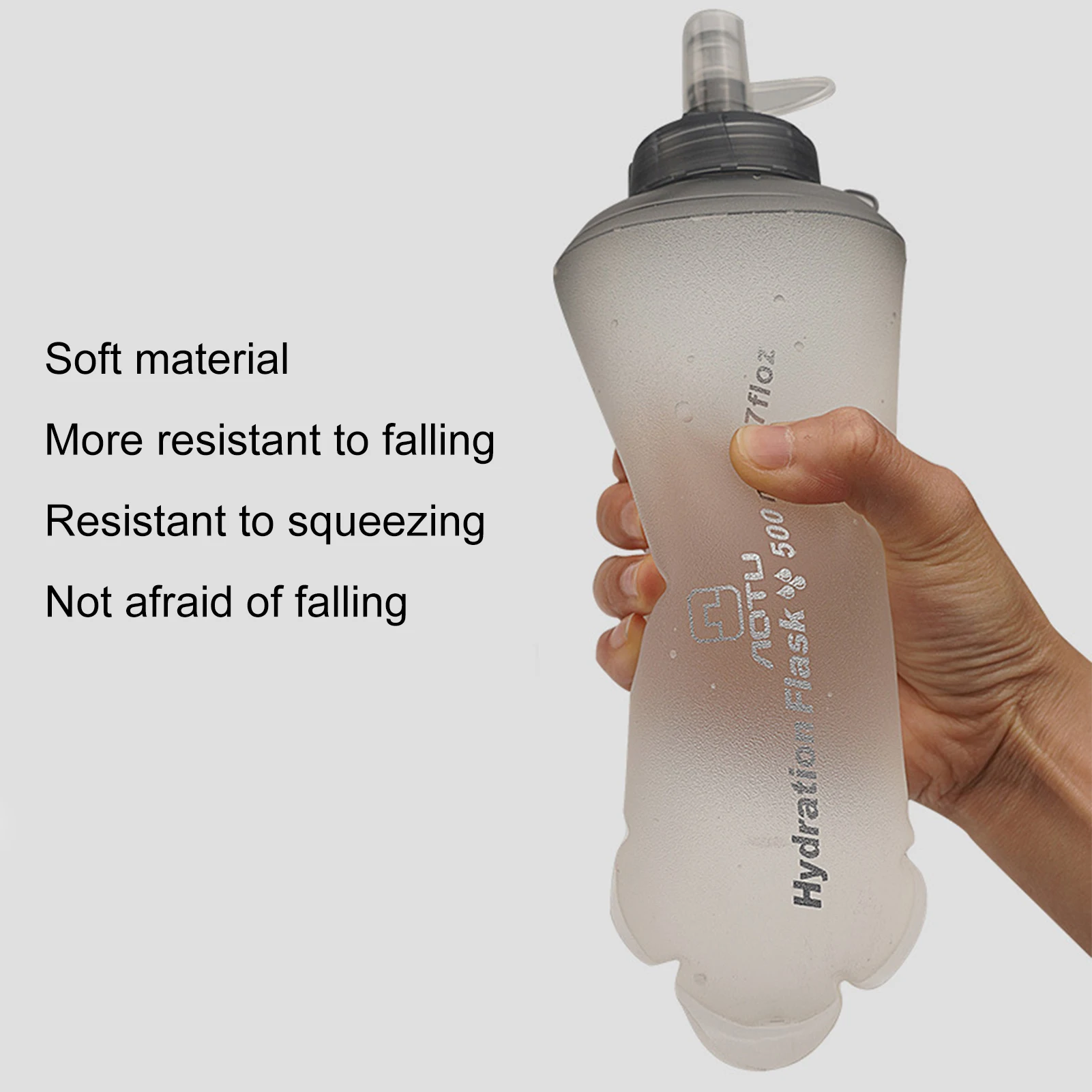 Outdoor Sports Folding Soft Water Bottle 500 Ml Bottle Of Free Tpu Water Running Bag Waistband Marathon Vest