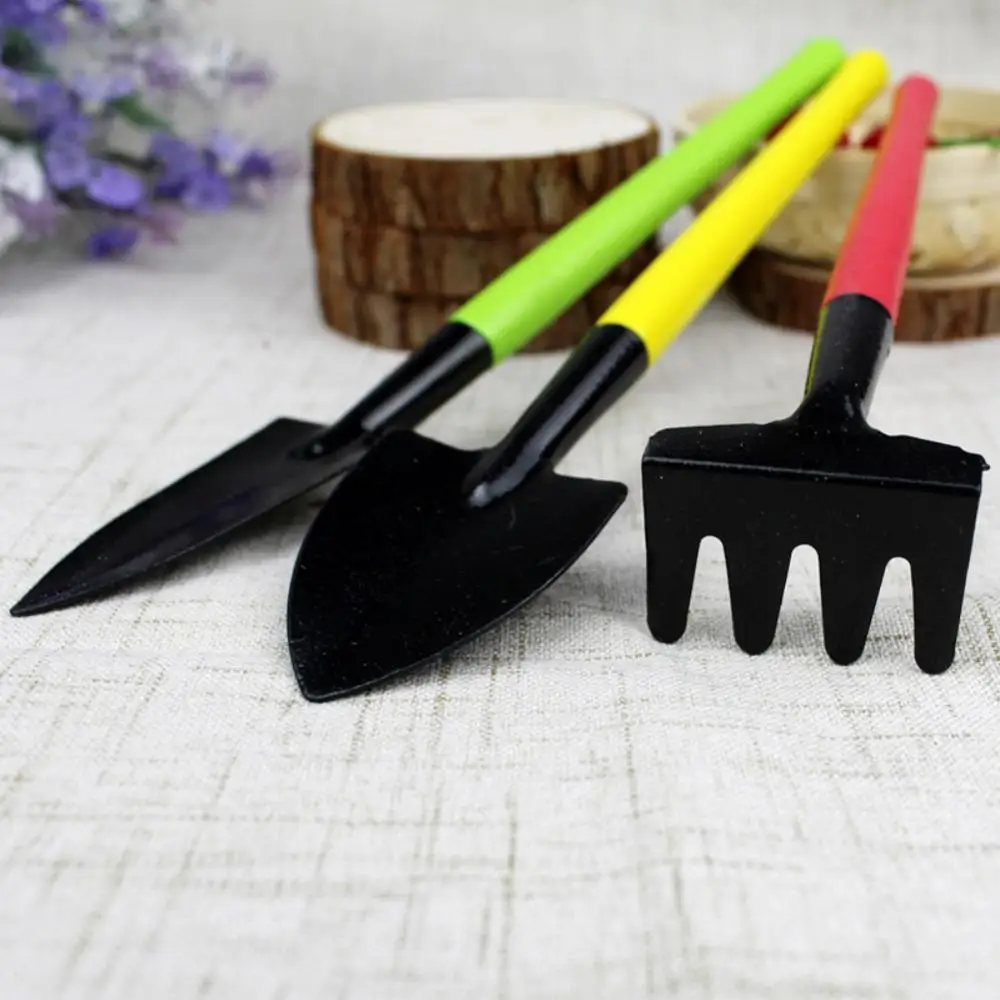 

Creative 3 PCS Garden Tools Mini Garden Accessories Tools Shovel Hoe Plant Potted Flowers Seedling Planting Tool