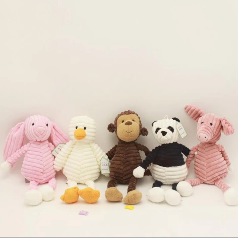 Kawaii полосатый кролик панда плюшевые игрушки мягкие животные кукла для детей