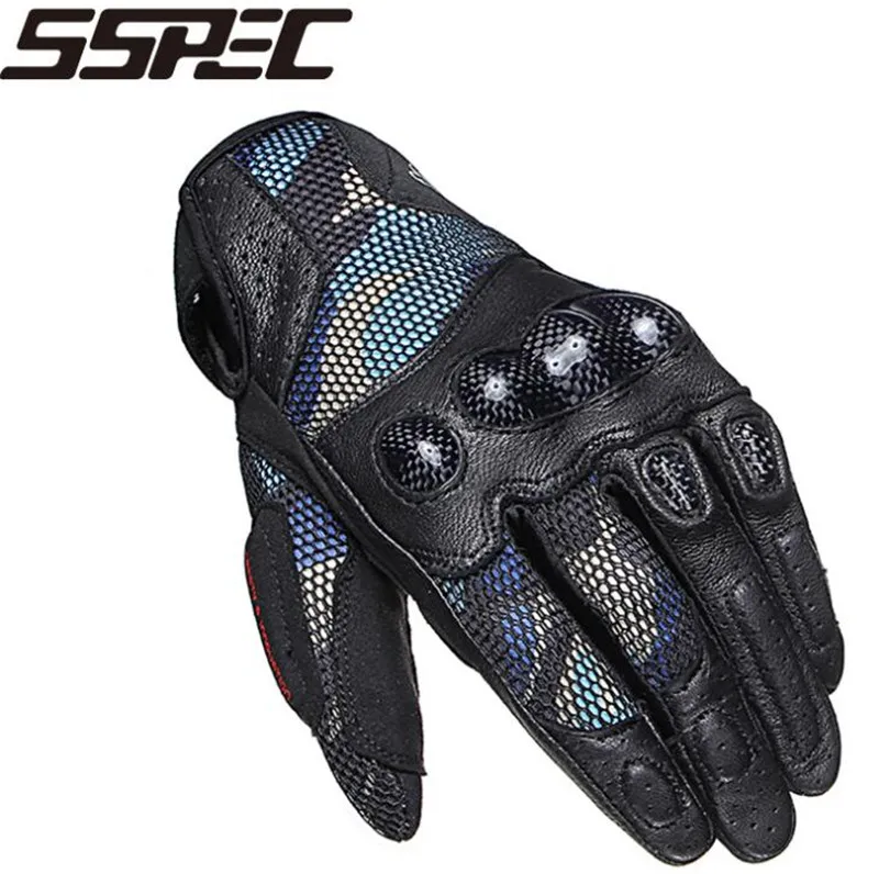 SSPEC Мотоциклетные Перчатки сетчатые мото-перчатки с сенсорным экраном Gant Moto Guantes дышащие мотоциклетные перчатки для верховой езды на лето