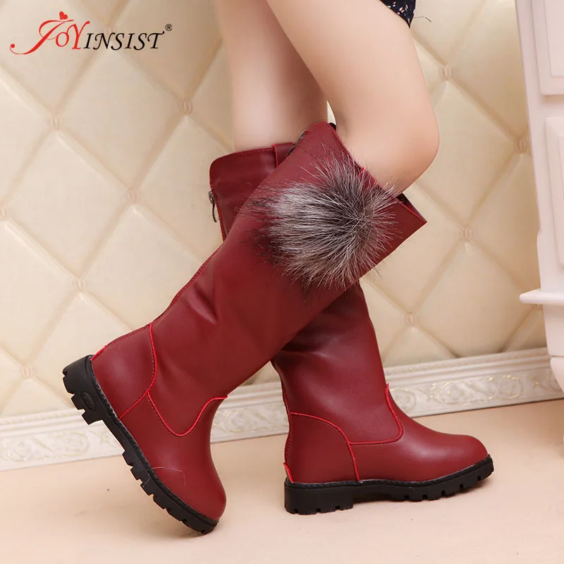 2016 high quality winter children's boots wholesale Korean version of the high-white boots girls boots