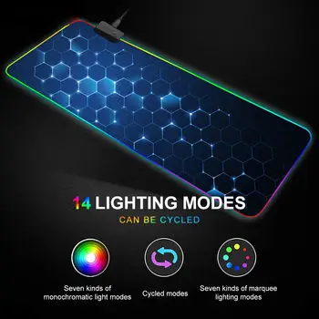 

Gaming Mouse Pad RGB Luminous Thick Rubber Computer Keyboard Mat for Desktop