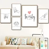 Wall Art Happy Family Canvas Painting Art Hand Drawn Lines Love Baby Nordic Posters For Kids' Nursery Room Decor Wall Art Mural ► Photo 2/6