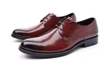 

Men's Leather Shoes Oxfords Round Toe Cowhide Shoes Simple Generous Business Formal Wear Leather Shoes Luxury Wedding Shoes