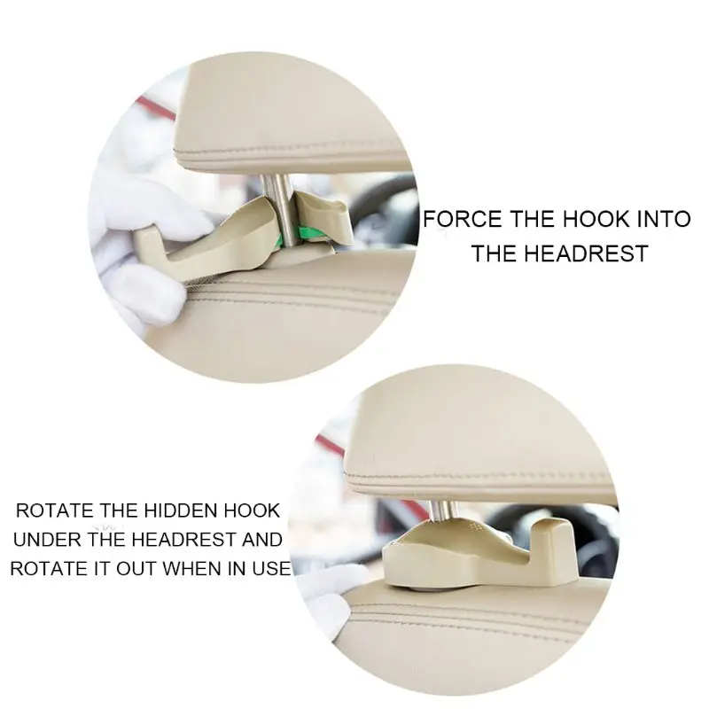 

New Car Seat Hook Back Seat Hidden Car Interior Supplies Multi-function Creative Storage Car Hook qyh