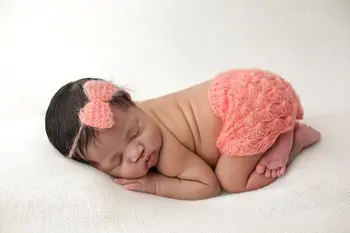 

Baby Girl Photography Props Mohair Headwear Outfits Clothes Newborn Baby Birthday Photo Shoot Props fotografia Accessories bebe