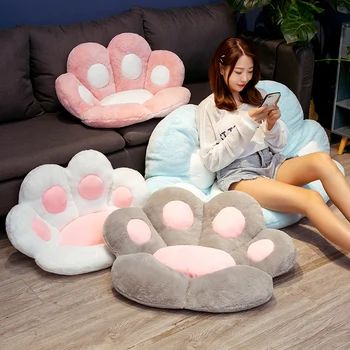 2 Sizes INS Hot Sale Lovely Plush Bear Paw Cushion Pillow Soft Stuffed Seat Sofa I Wanna Hug One!