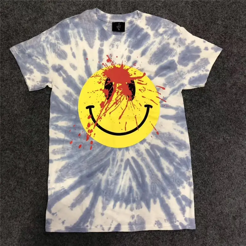 3 Ручная работа Трэвиса Скотта Astroworld фестиваль Run Tie Dye Tee T для мужчин и женщин 1:1 лучшее качество ASTROWORLD Трэвиса Скотта футболки - Цвет: 3