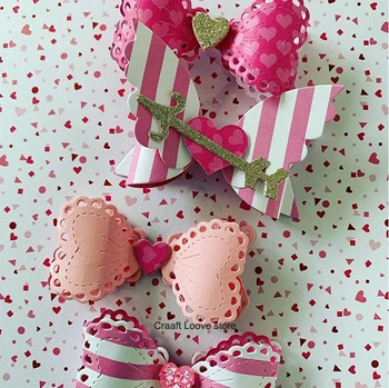 

Scalloped Heart Bow Metal Cutting Die Stencils for DIY album Decorative Embossing Paper Cards