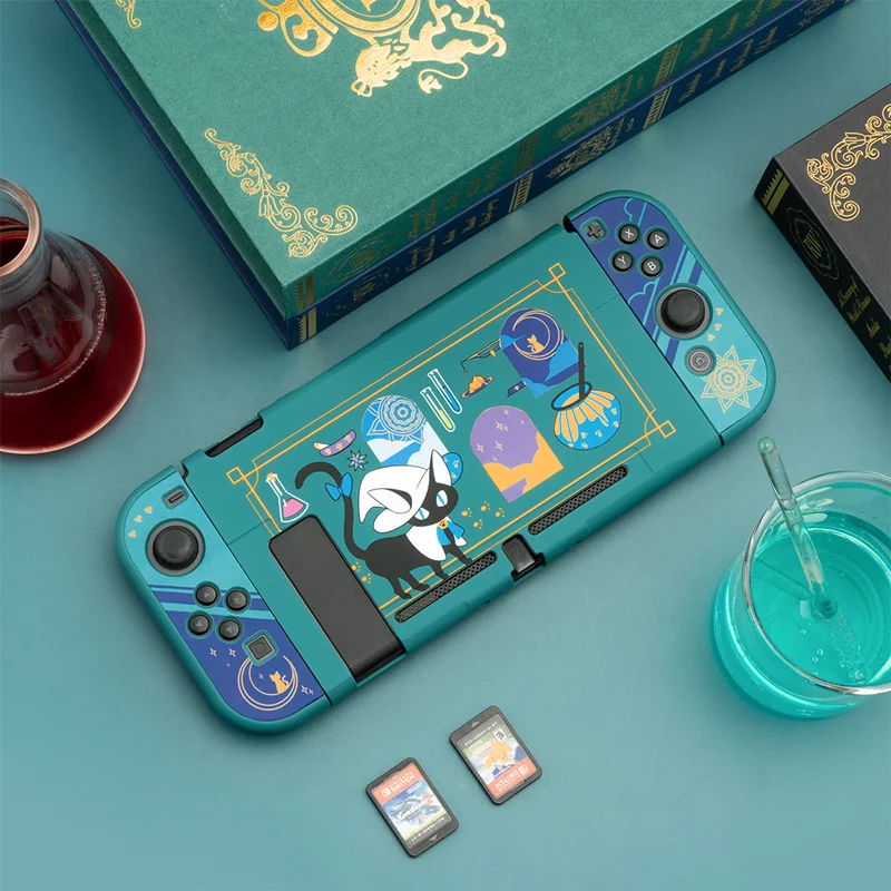 Geekshare przełącznik do Nintendo Shell alchemia kot magiczna mikstura bajka kreskówka liga sztywne etui powrót Girp Shell dla Nintendo Switch 1 Geekshare przełącznik do Nintendo Shell alchemia kot magiczna mikstura bajka kreskówka liga sztywne etui powrót Girp Shell dla Nintendo Switch 1