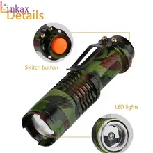 SK68 1000LM светильник-Вспышка водонепроницаемый Камуфляжный светодиодный светильник фонарь с 3 режимами масштабируемый регулируемый фокус фонарь портативный светильник