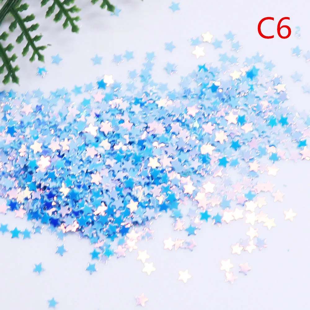 3mm Five-pointed Star Pvc Sequin ，party, Mobile Phone Shell, Wedding Dress Shoes Nail Diy Accessories Sz-095