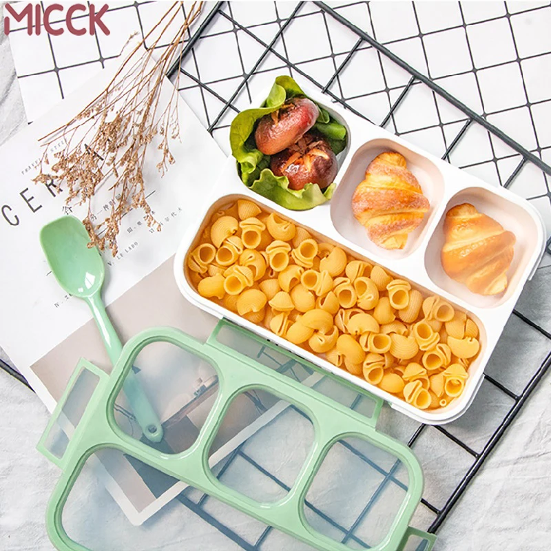 

MICCK Lunch Box For Kids With Compartment Microwavable Food Container Storage 2019 New Compartments Leakproof Thermal Bento Box
