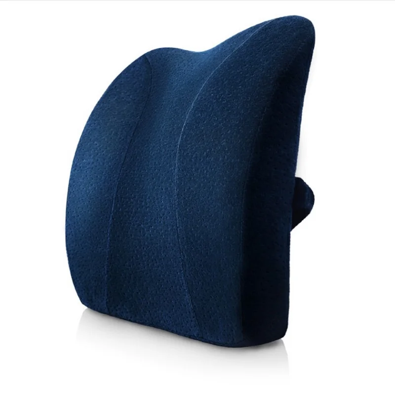 1 шт. поясничная поддержка поясничная Подушка с эффектом памяти Подушка для стула автомобильное кресло для офиса и дома подушки облегчают боль в спине подушка - Цвет: navy blue