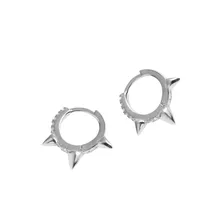 Модные Новые Креативные серебряные S925 женские в стиле панк геометрическая бусина запонка заклепка серьги, серьги женские серьги ювелирные изделия z1003