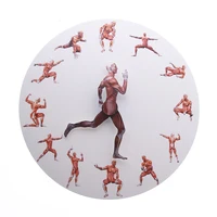 Human Body Art Anatomical Running Man Minimalist Wall Clock Male Anatomy Musculature Clock Muscle In Action Watch Medical Décor 1